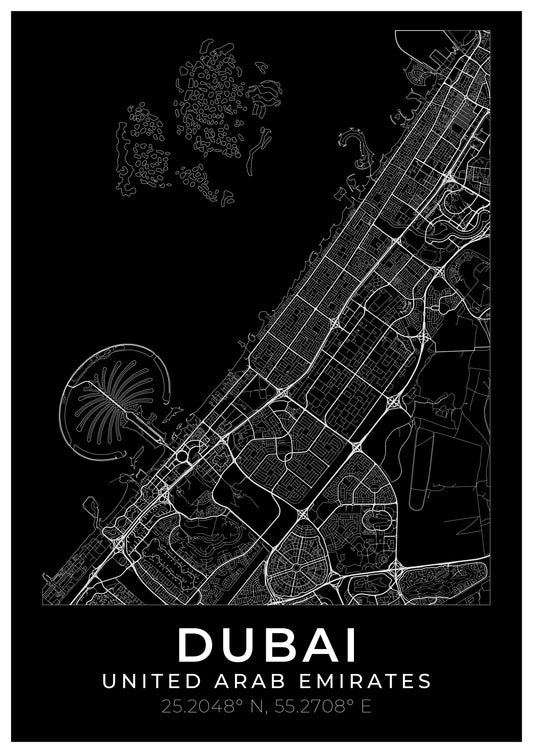 UAE Map Outline black