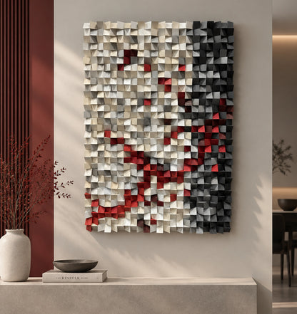 Hidden Expression Abstract Wall Art - Vertical Design
