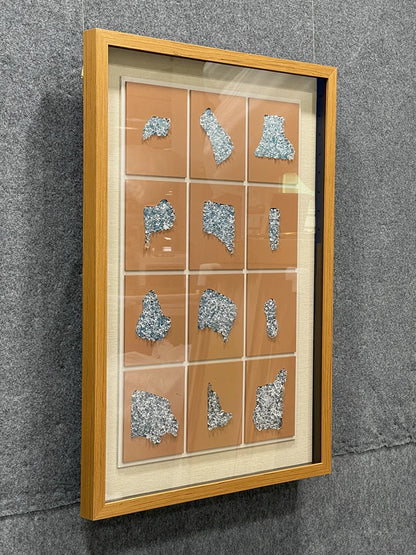 Cobalt Acrylic Abstract Wall Art - Vertical Design