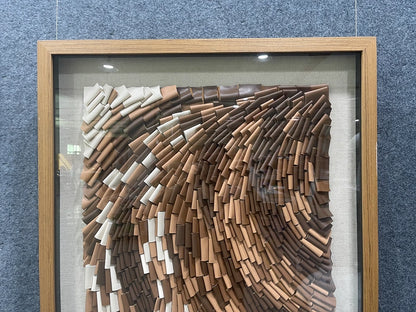 Tooled Leather Texture Abstract Wall Decor - Vertical Design
