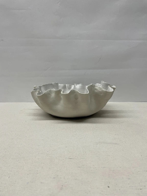 Ivory Scallop Ceramic Dish