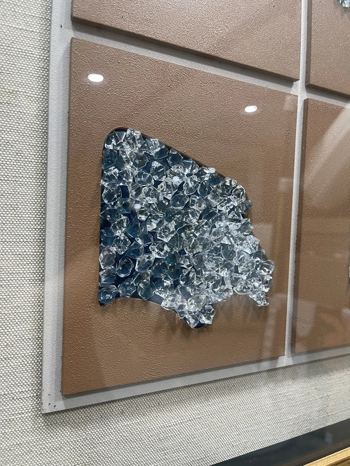 Cobalt Acrylic Abstract Wall Art - Vertical Design