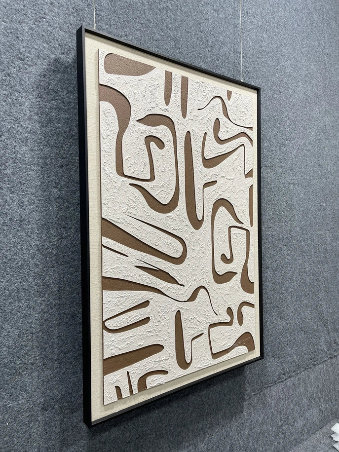 Crimson Acrylic Abstract Wall Art - Vertical Design