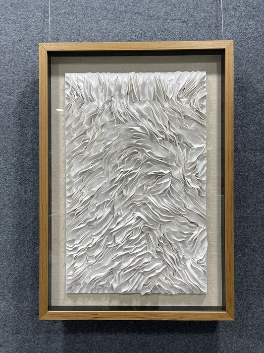 Vintage Leather Texture Abstract Wall Decor - Vertical Design