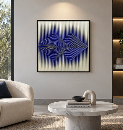 Leather Texture Abstract Wall Decor - Square Design