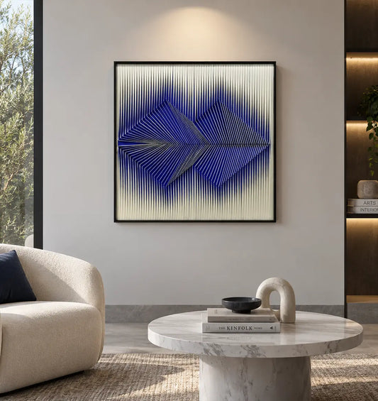 Leather Texture Abstract Wall Decor - Square Design