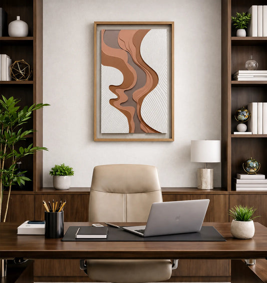 Oceanic Acrylic Abstract Wall Art - Vertical Design
