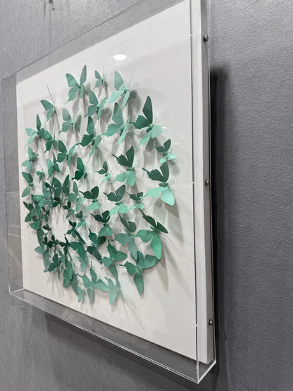 Butterfly Bloom 3D Wall Decor - Square Design