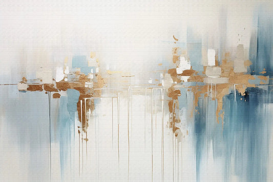 Blue Beige Gold Streaks