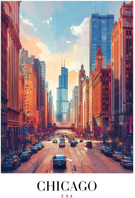 Elegant Portrait of Chicago Usa