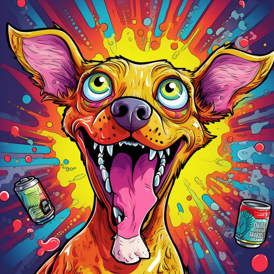 Color Full Dog Zombie Vector