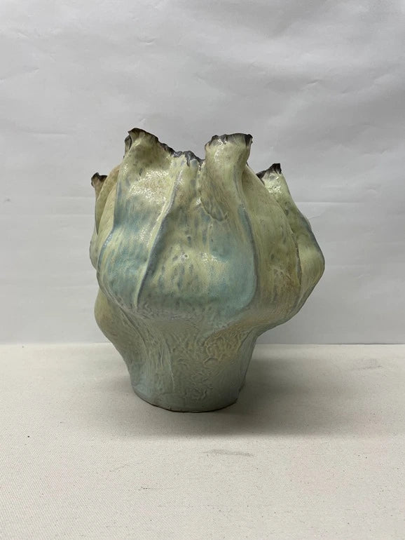 Ruffled Pouch Ceramic Bowl