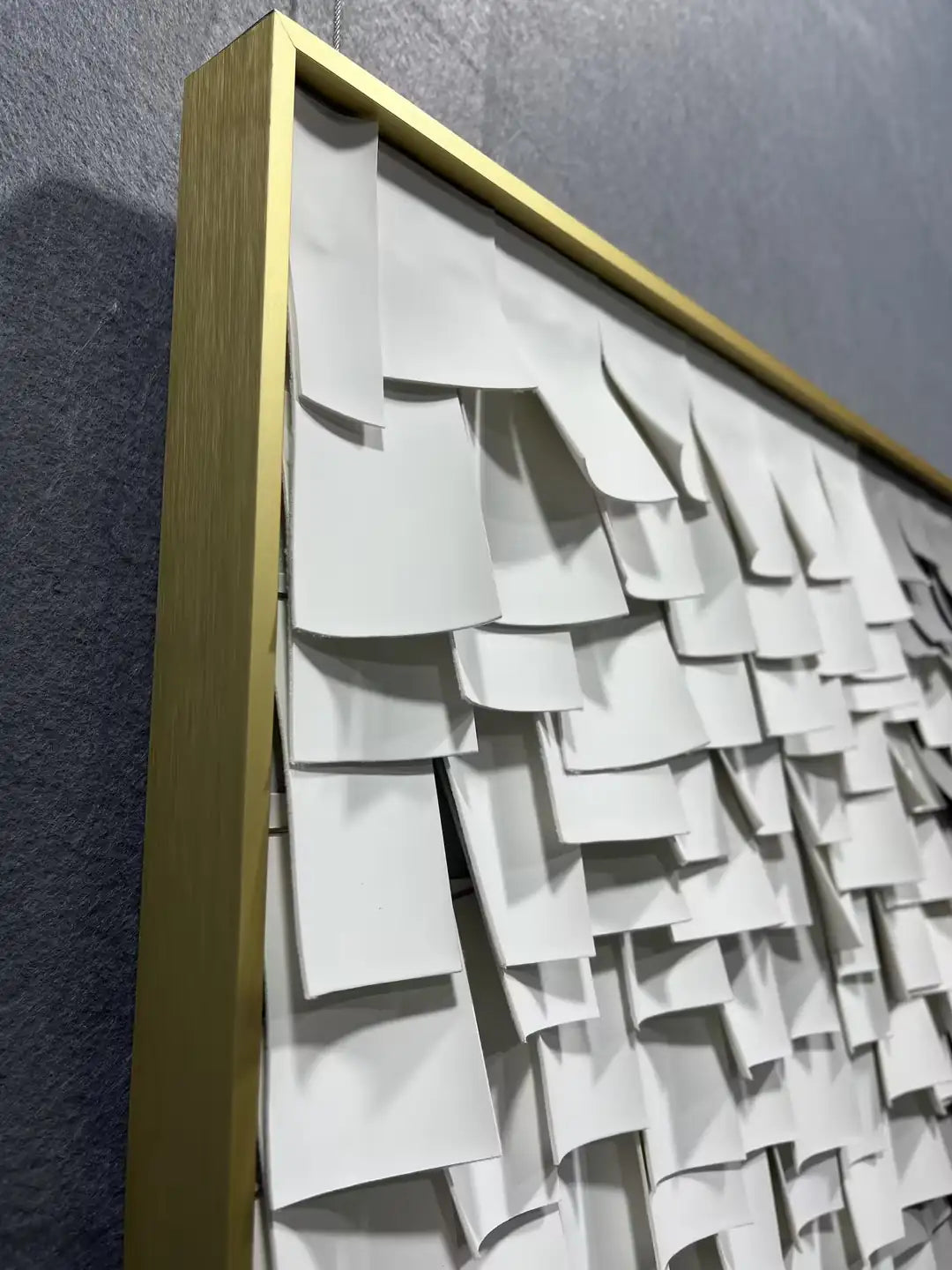 Embossed Leather Texture Abstract Wall Decor Vertical Design | Art Smiley Decor UAE