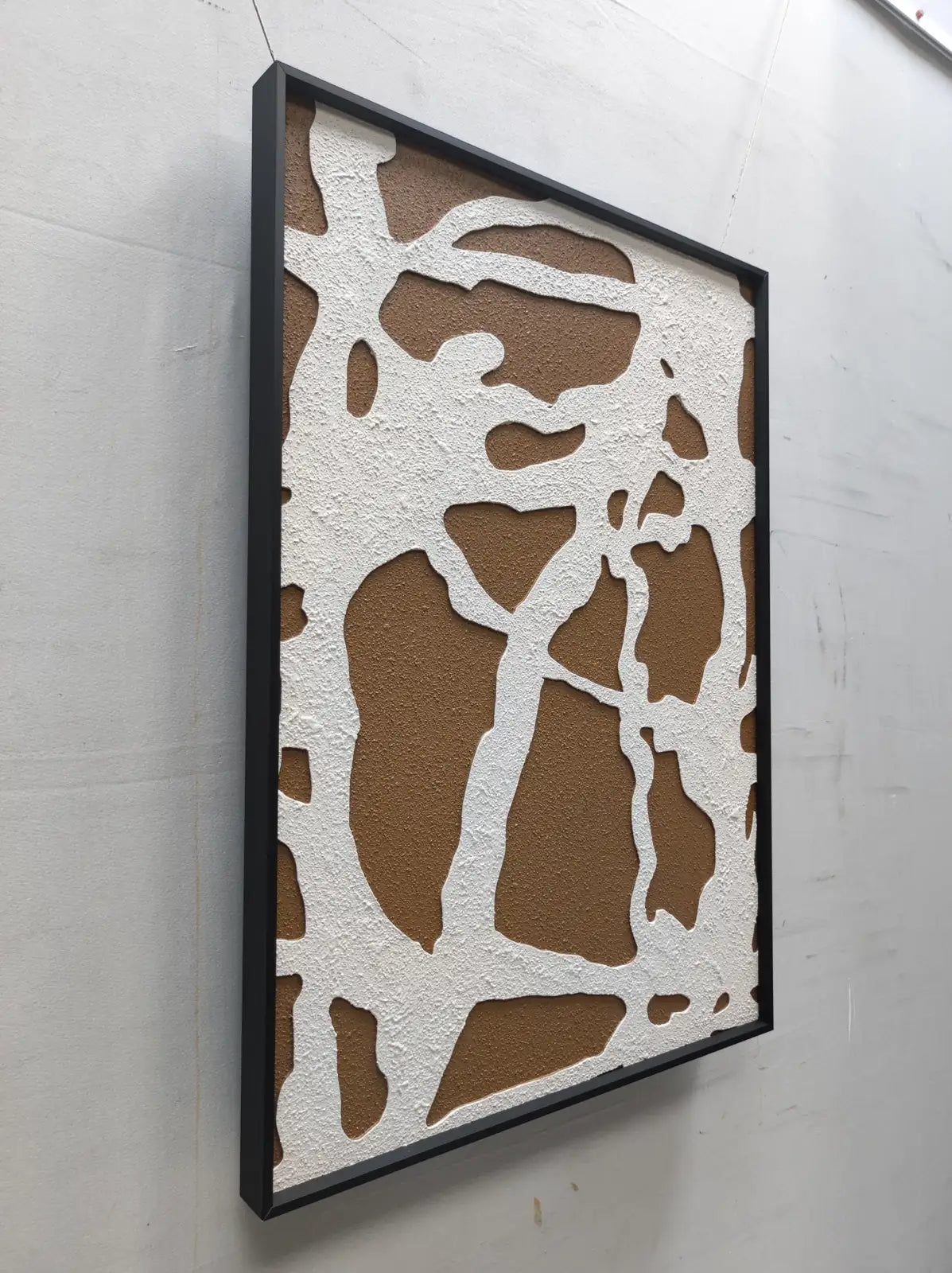 Birch Wood Carving Hand Painted Wall Art Vertical Design | Art Smiley Decor UAE