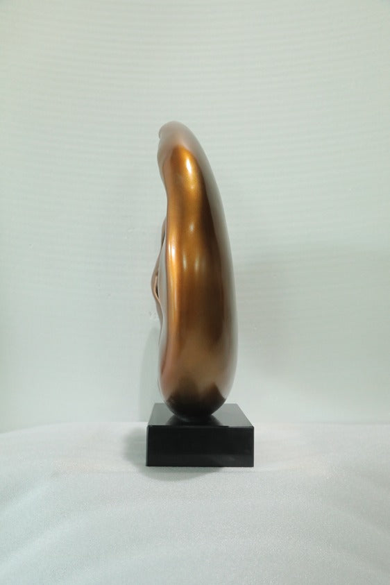 Teal Orbit Resin Sculpture artistic sculpture by Artsmiley