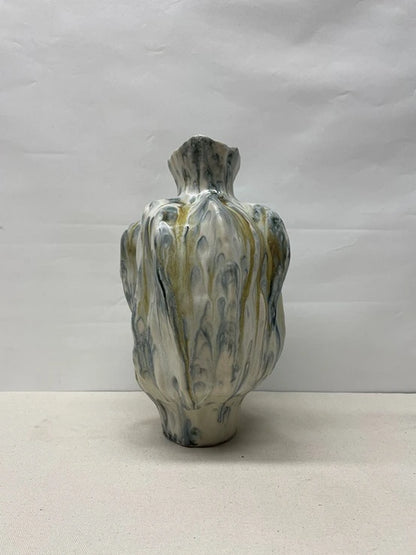 Grey Flame Ceramic Vase