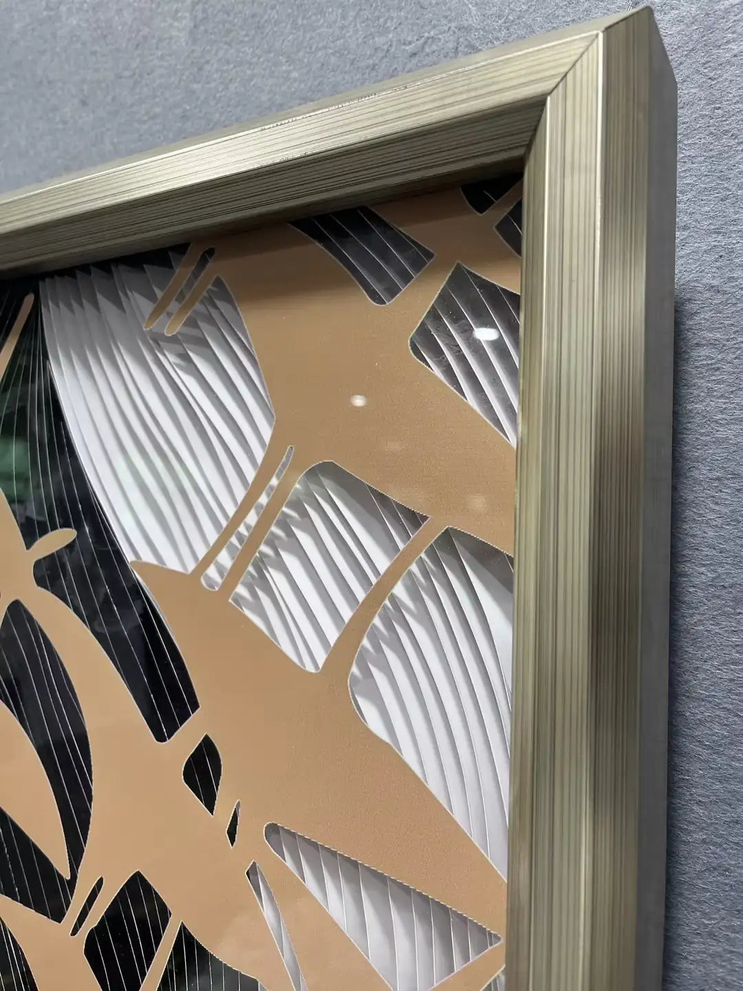 Folded Paper Art Contemporary Wall Decor Vertical Design | Art Smiley Decor UAE