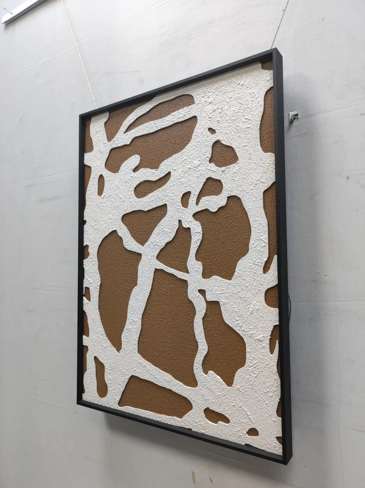 Birch Wood Carving Hand Painted Wall Art Vertical Design | Art Smiley Decor UAE
