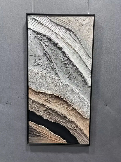 Textured Hand Painted Abstract Wall Art Vertical Design | Art Smiley Decor UAE