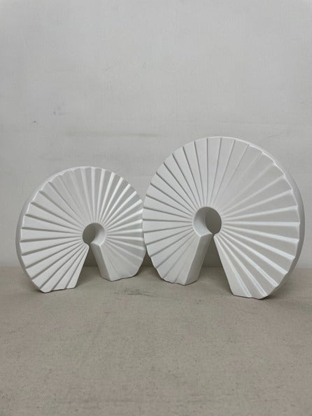 Twin Fan Resin Sculpture artistic sculpture by Artsmiley