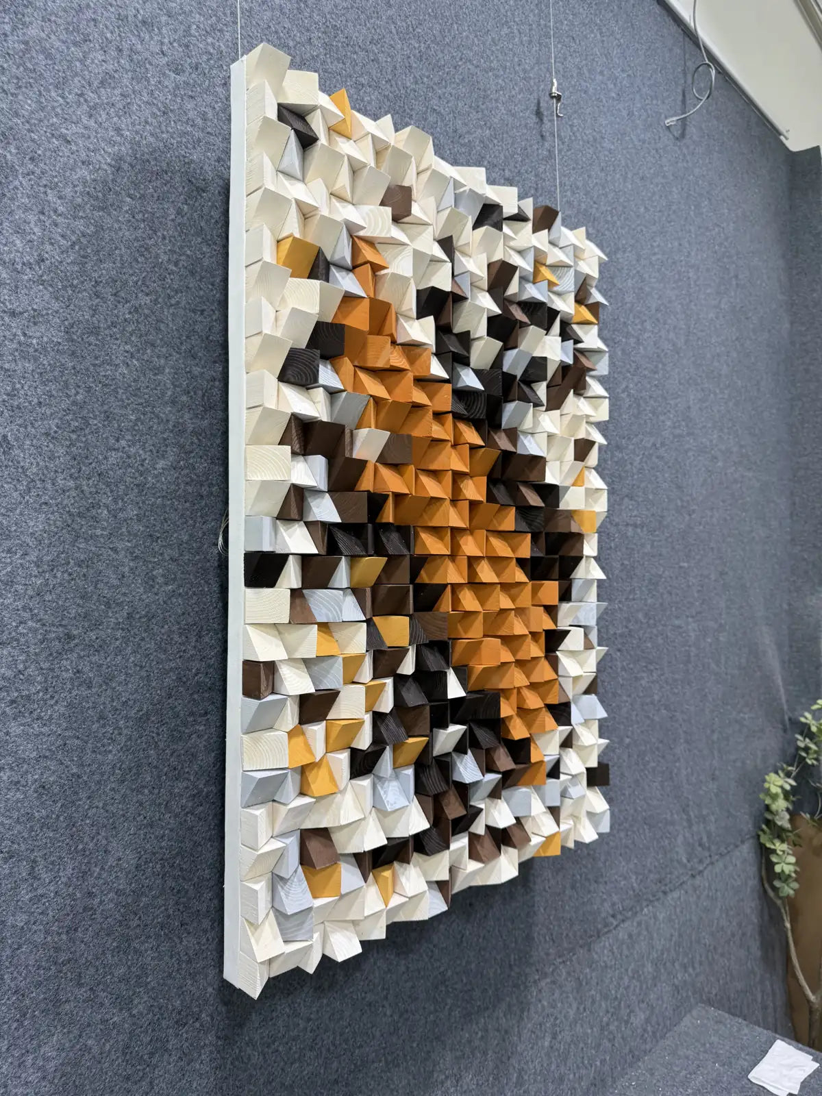 Palette Hand Painted Abstract Wall Art Vertical Design | Art Smiley Decor UAE