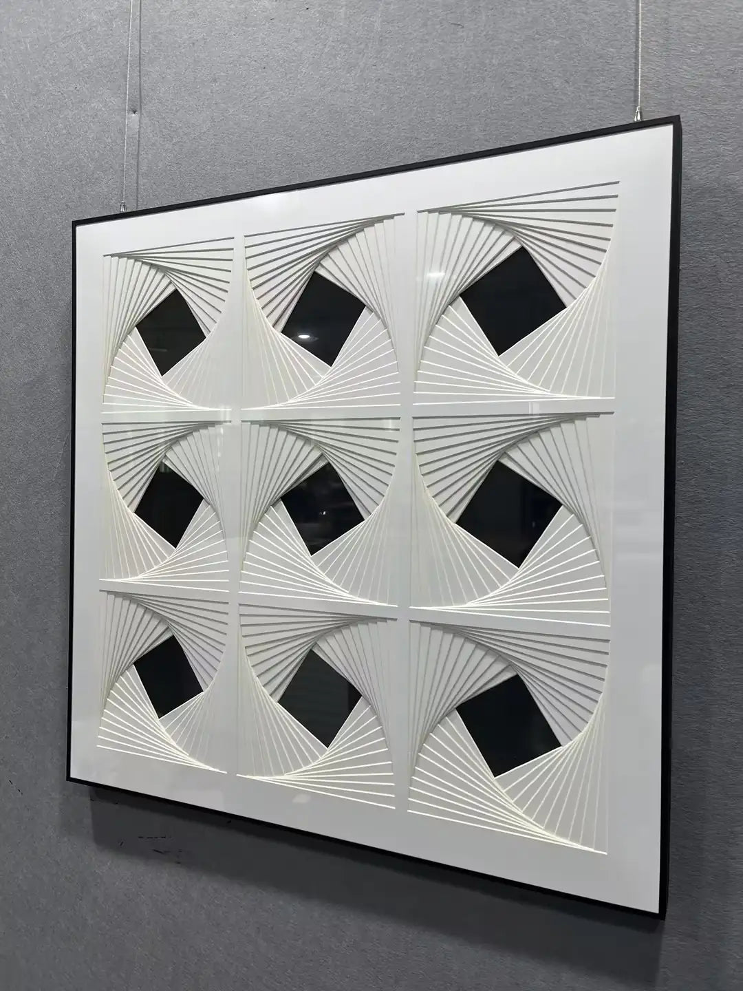 Dimensional Paper Art Contemporary Wall Decor Square Design | Art Smiley Decor UAE