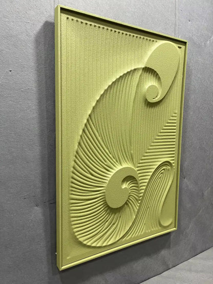 Dark Wood Carving Hand Painted Wall Art Vertical Design | Art Smiley Decor UAE