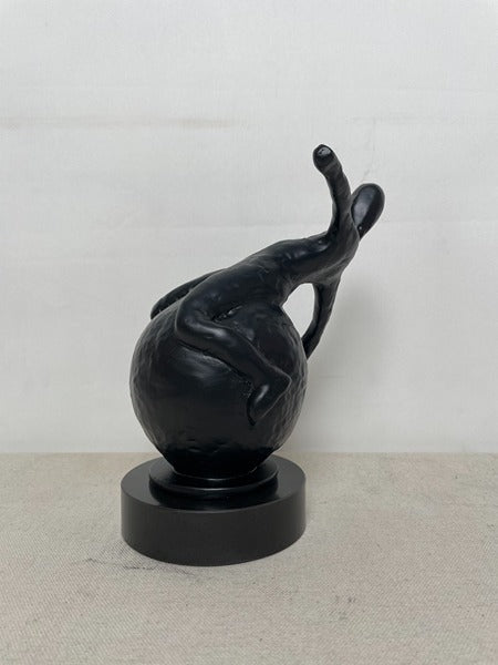 Black Rabbit Resin Sculpture artistic sculpture by Artsmiley