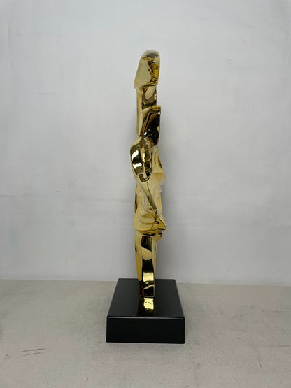 Swan Gold Resin Sculpture artistic sculpture by Artsmiley