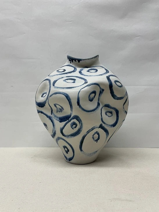 Spiral Pattern Ceramic Vase