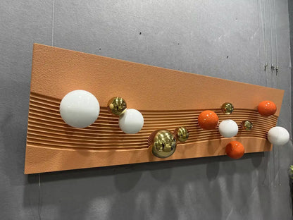 Maple Wood Carving Hand Painted Wall Art Landscape Design | Art Smiley Decor UAE