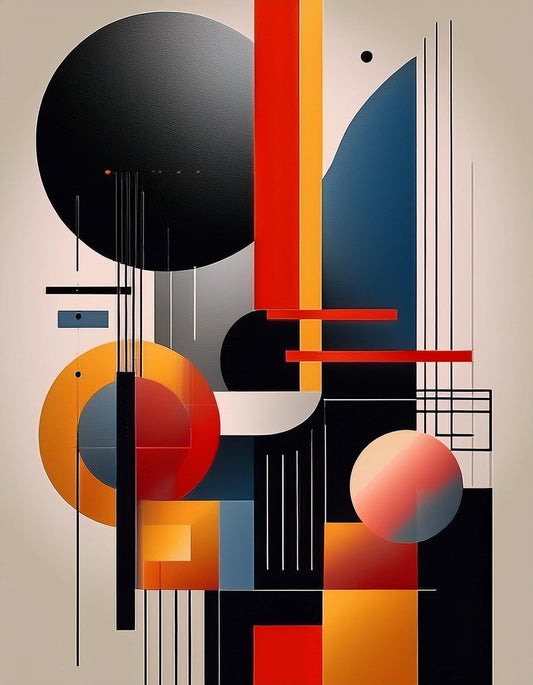 Modern Blocks Primary Tones Wall Art