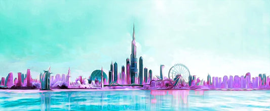 Uae Skyline 04 Skyline wall art