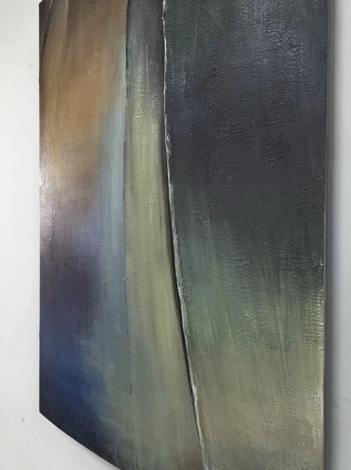 Rough Hand Painted Abstract Wall Art Vertical Design | Art Smiley Decor UAE