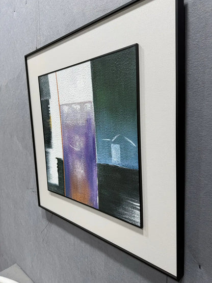 Layered Hand Painted Abstract Wall Art Square Design | Art Smiley Decor UAE