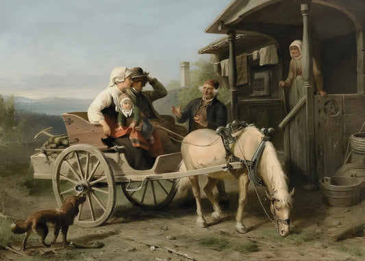 مشهد عربة عتيقة