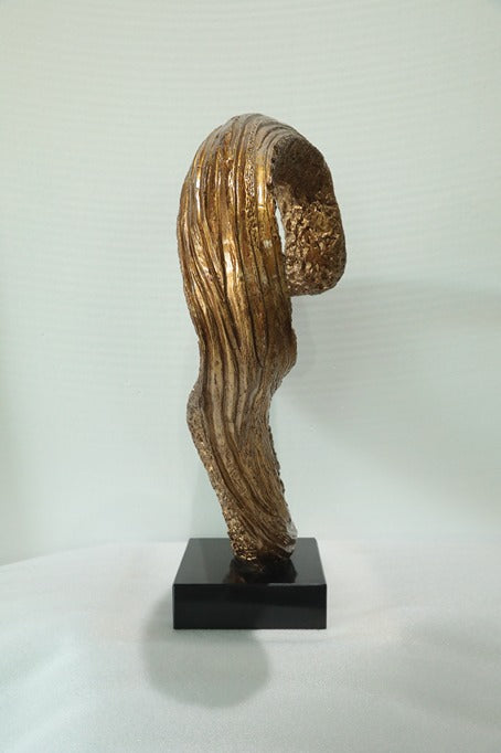 Textured Oval Resin Sculpture N3 artistic sculpture by Artsmiley