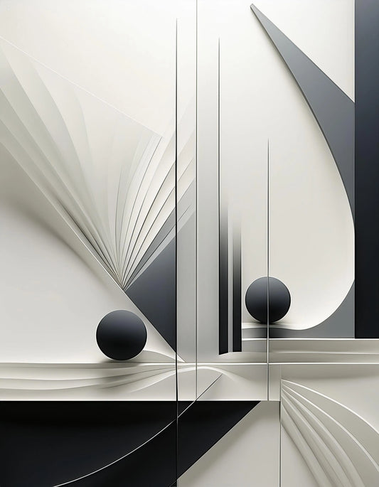 Neon Shapes On Dark Base Wall Art