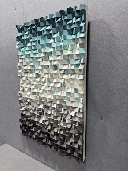 Bold Hand Painted Abstract Wall Art Vertical Design | Art Smiley Decor UAE