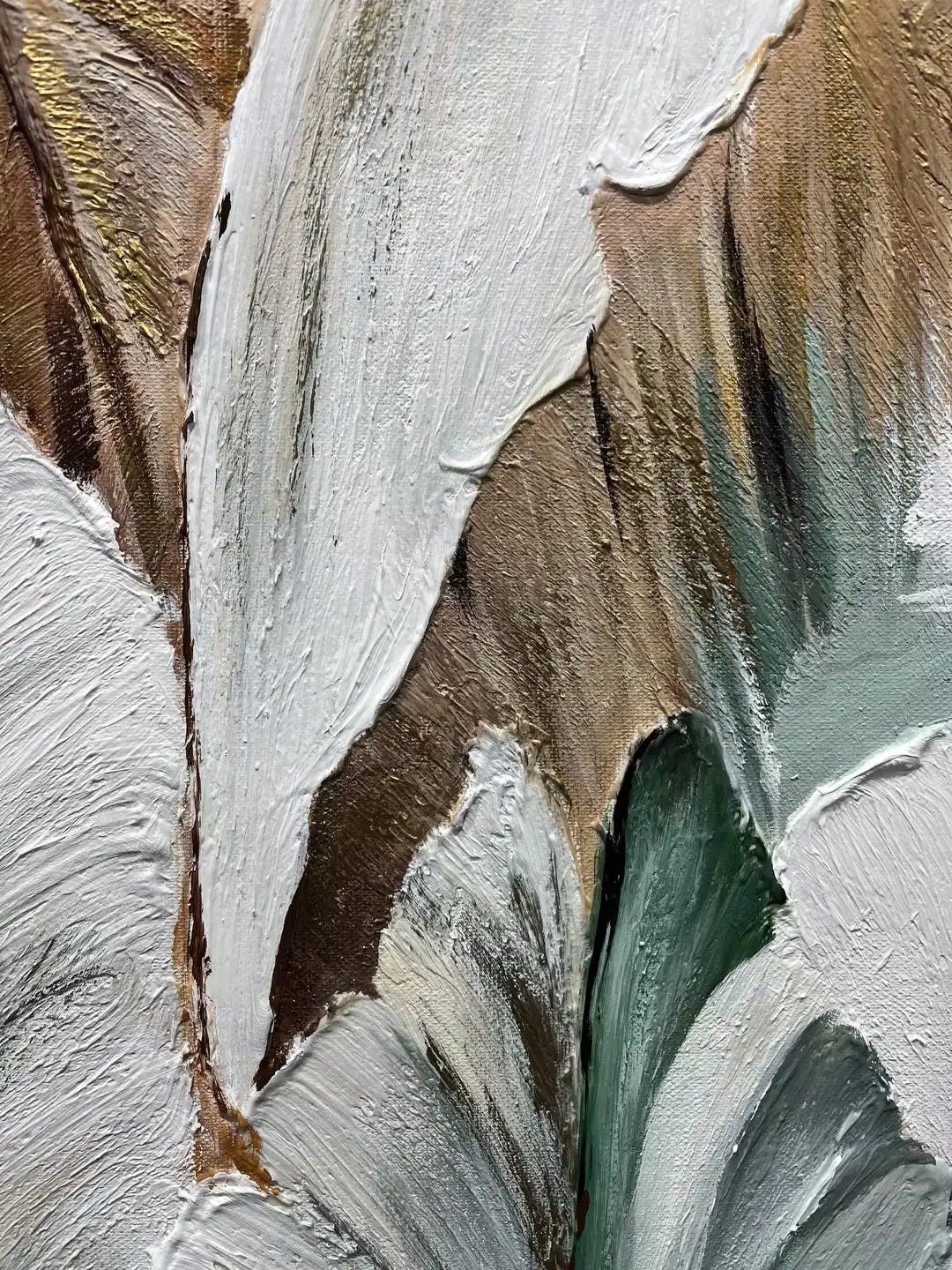 Tonal Hand Painted Abstract Wall Art Vertical Design | Art Smiley Decor UAE