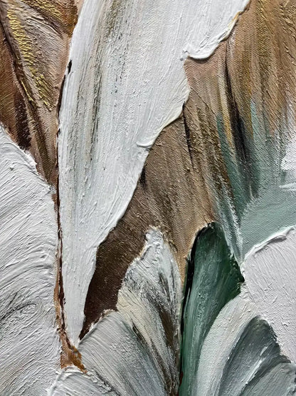 Tonal Hand Painted Abstract Wall Art Vertical Design | Art Smiley Decor UAE