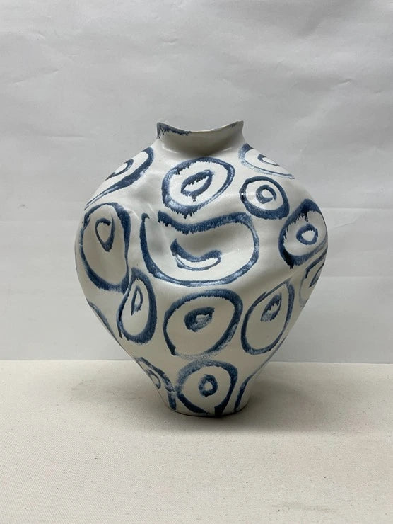 Spiral Pattern Ceramic Vase