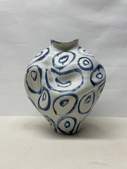 Spiral Pattern Ceramic Vase