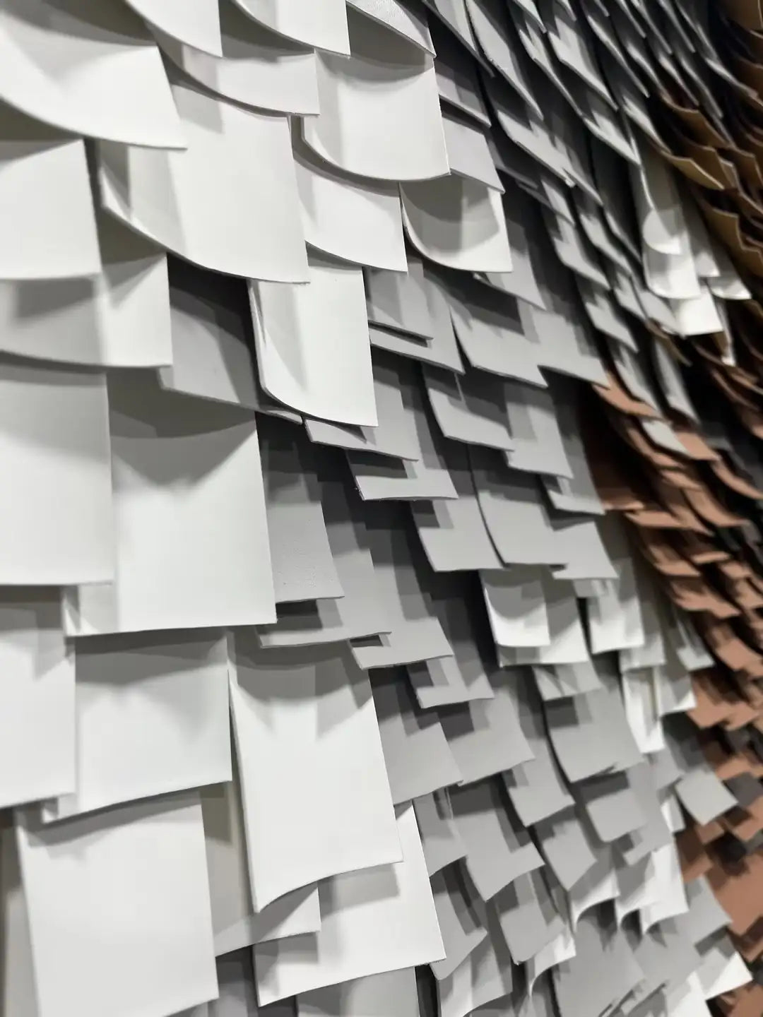 Embossed Leather Texture Abstract Wall Decor Vertical Design | Art Smiley Decor UAE