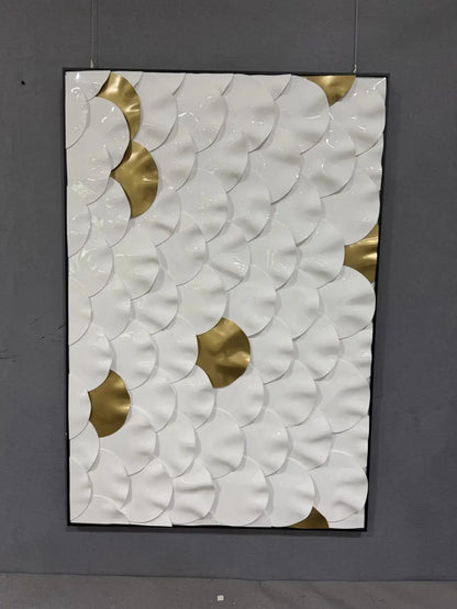 Terracotta Acrylic Abstract Wall Art Vertical Design | Art Smiley Decor UAE