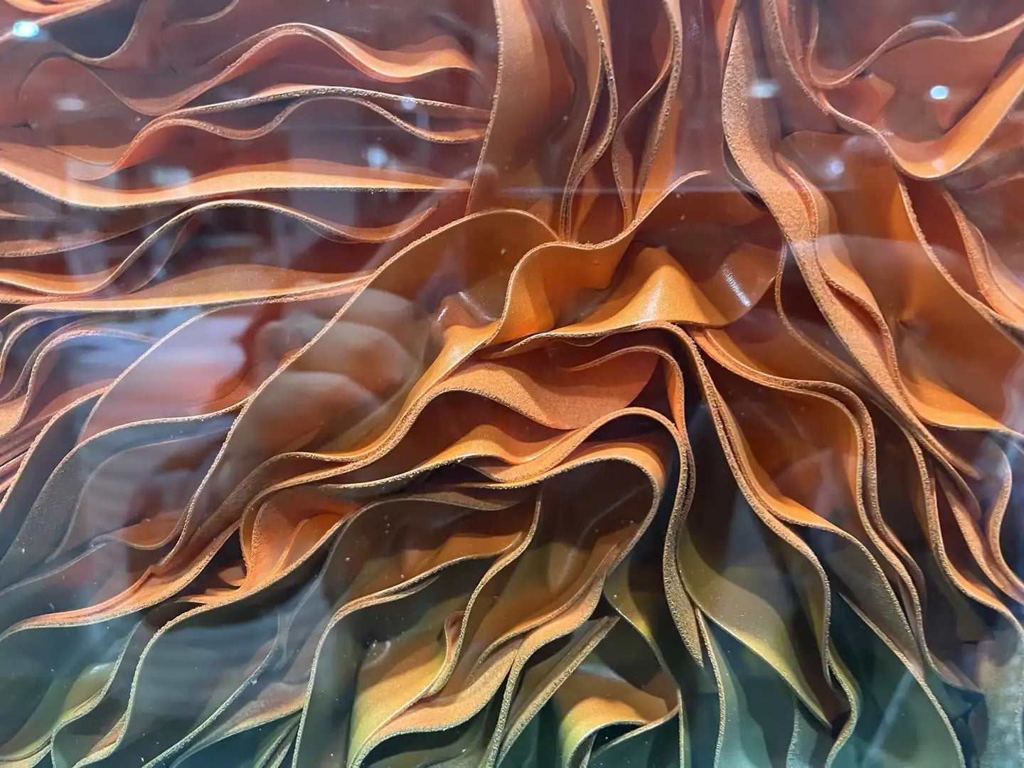 Dark Leather Texture Abstract Wall Decor Landscape Design | Art Smiley Decor UAE