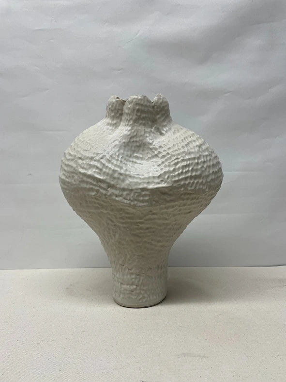 White Coral Ceramic Vase