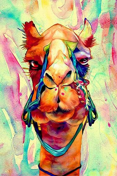 Golden Caravans #24 Camel wall art