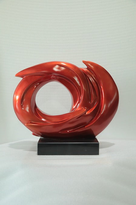 Red Coil Resin Sculpture artistic sculpture by Artsmiley
