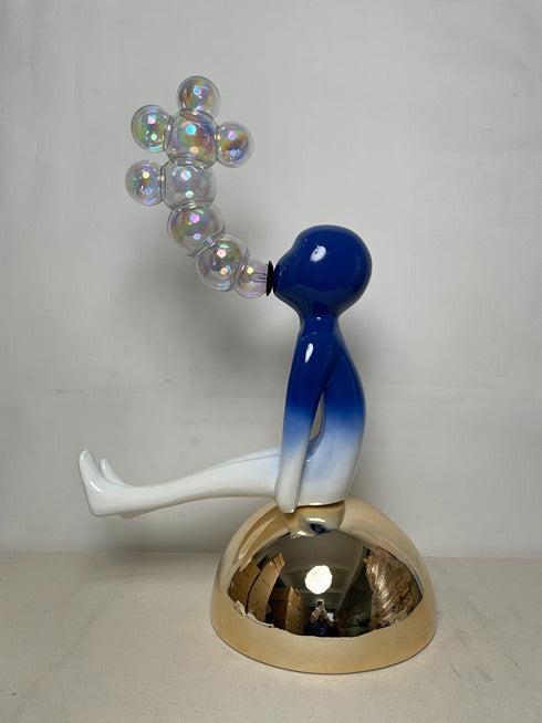 Balloon Figure Blue Resin Sculpture artistic sculpture by Artsmiley